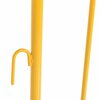 Vestil YELLOW BARRIER 48" W/FEET (1)CURVED (1) WHEELED PRAIL-48-Y-W